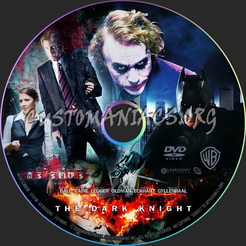 The Dark Knight dvd label