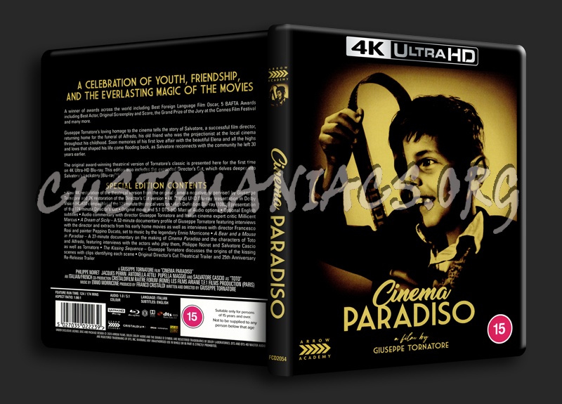 Cinema Paradiso 4K blu-ray cover