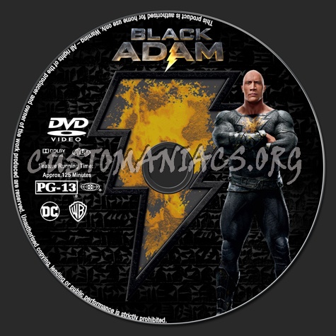 Black Adam dvd label