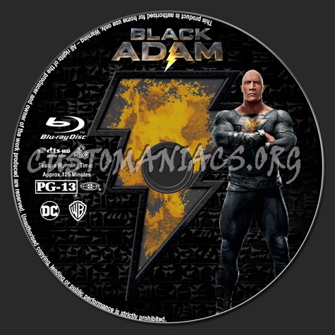 Black Adam blu-ray label