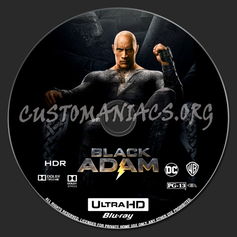 Black Adam 4K blu-ray label