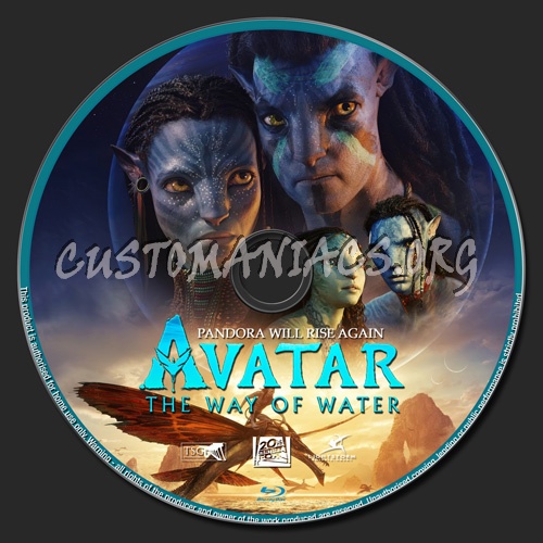 Avatar The Way Of Water blu-ray label