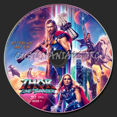 Thor: Love And Thunder (2D & 3D) blu-ray label