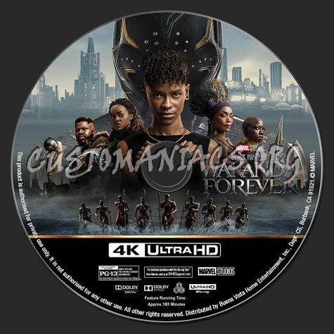 Black Panther: Wakanda Forever 4K blu-ray label