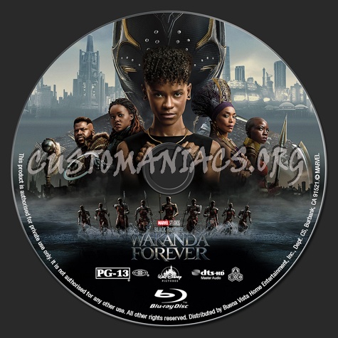 Black Panther: Wakanda Forever blu-ray label