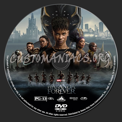 Black Panther: Wakanda Forever dvd label