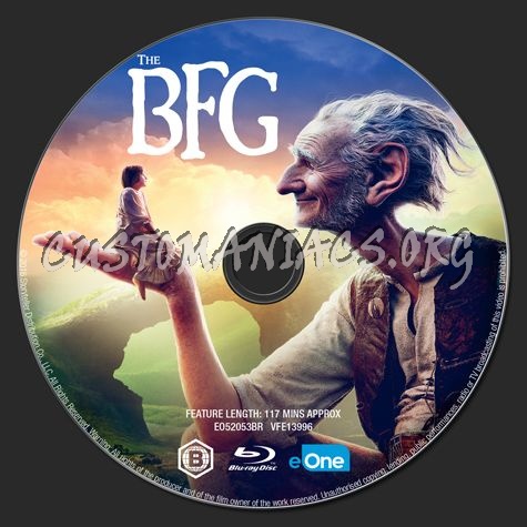 The BFG blu-ray label