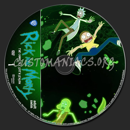 Rick & Morty Season 6 dvd label