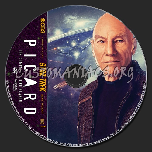 Star Trek Picard Season 3 dvd label