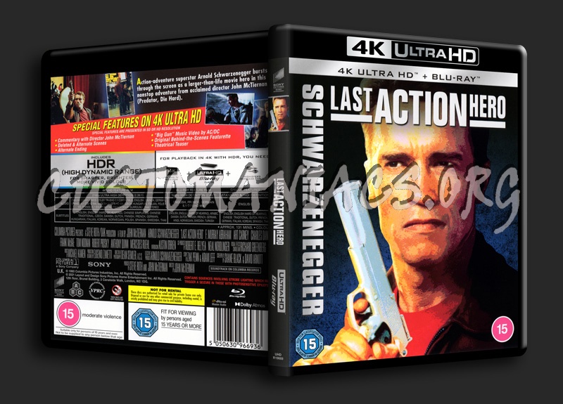 Last Action Hero 4K blu-ray cover