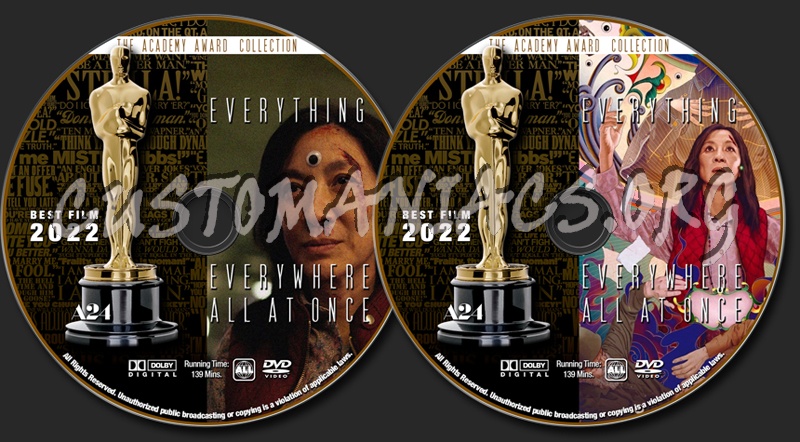 Academy Awards Collection - Everything Everywhere All At Once dvd label