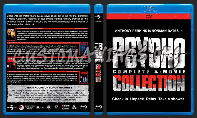 Psycho Complete 4-Movie Collection blu-ray cover