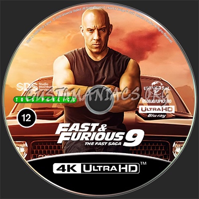 Fast & Furious 9 UHD Blu-ray Label v1 blu-ray label