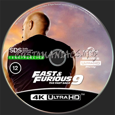 Fast & Furious 9 UHD Blu-ray Label v2 blu-ray label