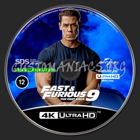 Fast & Furious 9 UHD Blu-ray Label (Jakob) Version blu-ray label