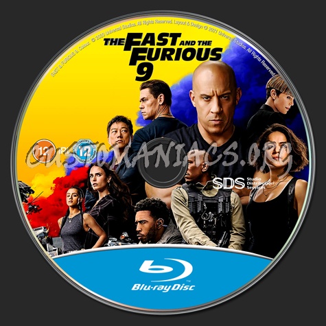 The Fast & The Furious 9 Blu-ray Label blu-ray label