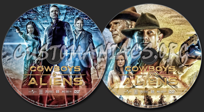 Cowboys & Aliens dvd label