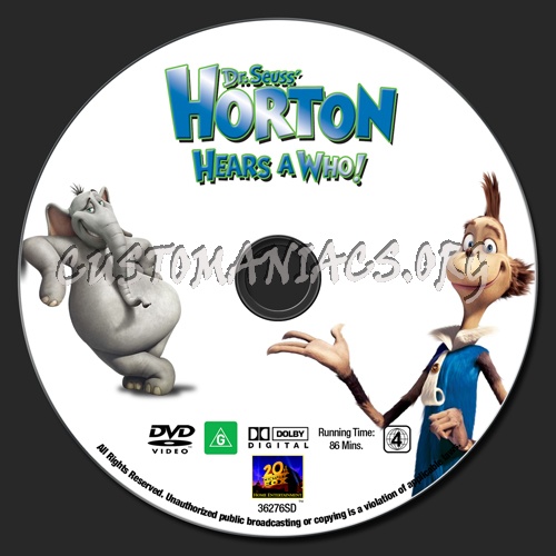 Horton Hears A Who dvd label