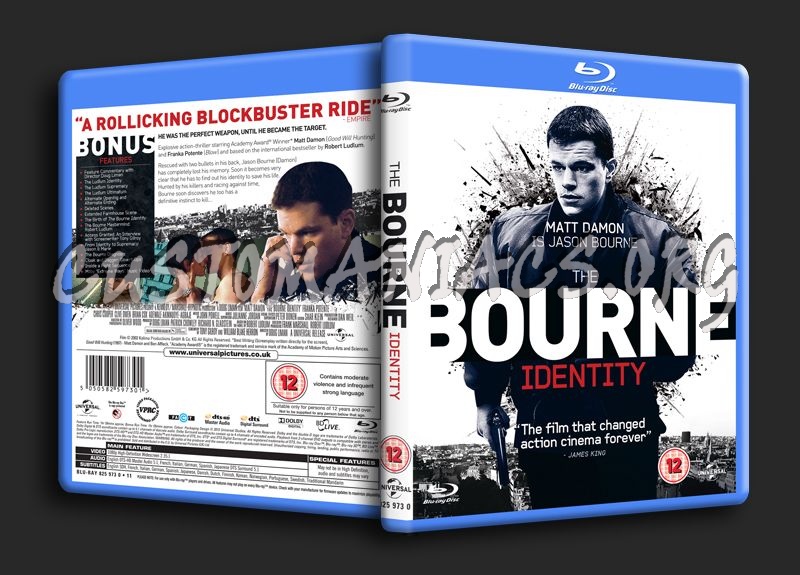 The Bourne Identity blu-ray cover