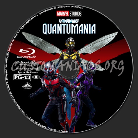 Ant-Man and the Wasp: Quantumania blu-ray label