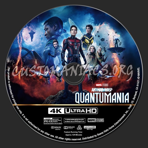 Ant-Man and the Wasp: Quantumania 4K blu-ray label