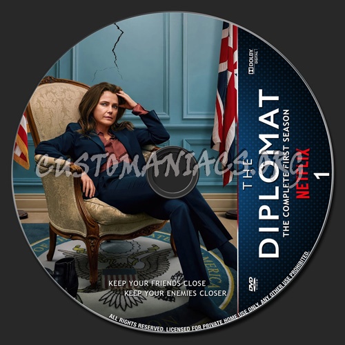 The Diplomat Season 1 dvd label