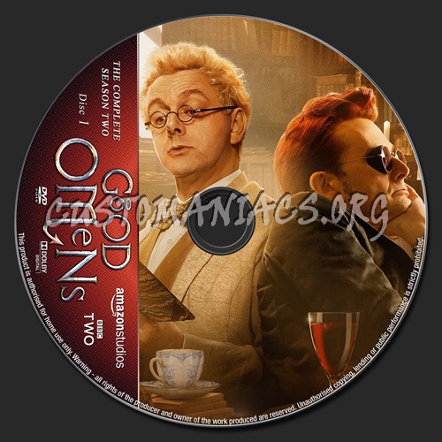 Good Omens Season 2 dvd label