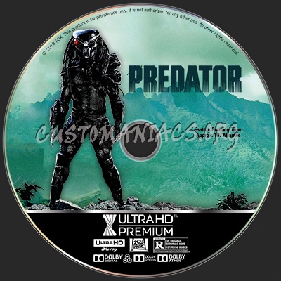 Predator 1987 Blu-ray UHD Label v2 blu-ray label