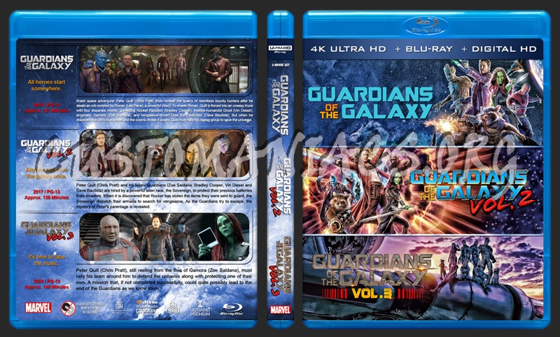 Guardians of the Galaxy Triple Feature (4K) blu-ray cover