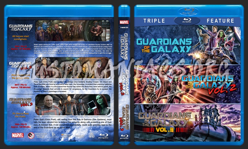 Guardians of the Galaxy Triple Feature blu-ray cover