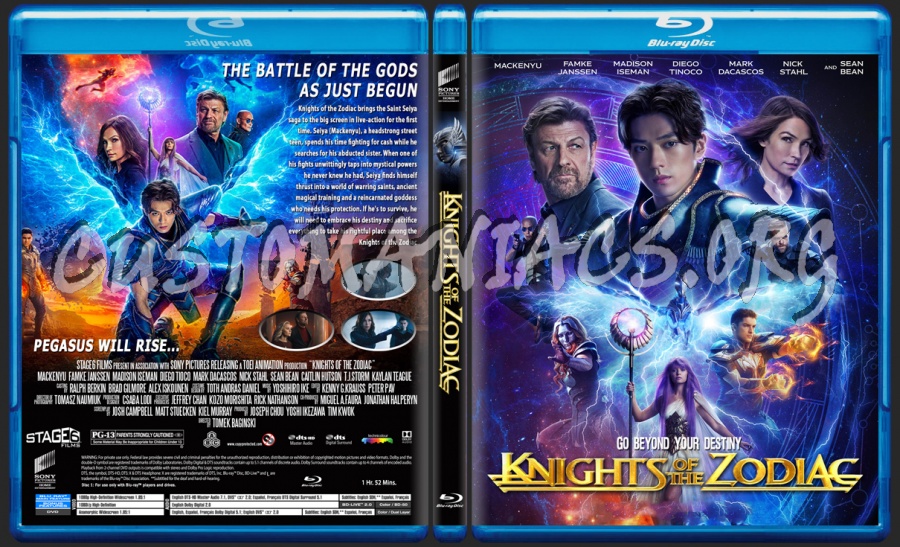 Knights Of The Zodiac blu-ray cover