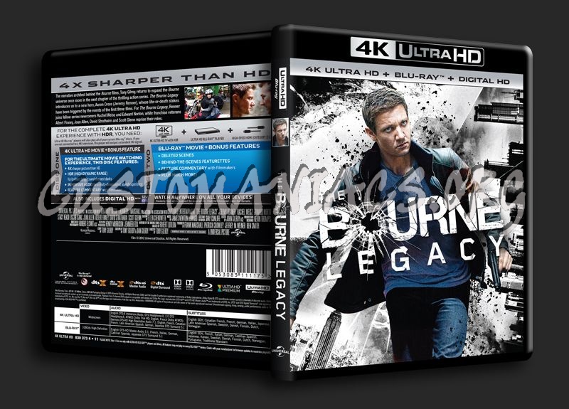 The Bourne Legacy 4K blu-ray cover