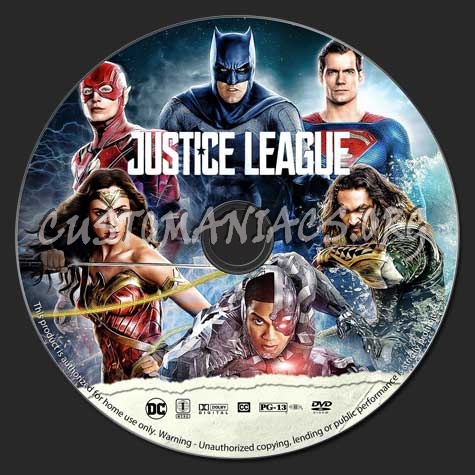 Justice League dvd label