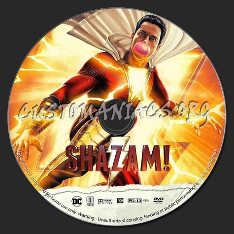 Shazam! dvd label