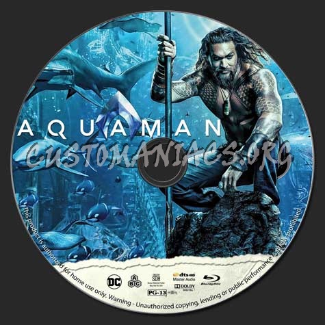 Aquaman blu-ray label