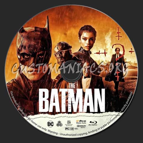 The Batman blu-ray label