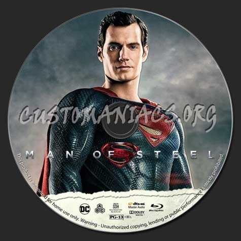 Man of Steel blu-ray label