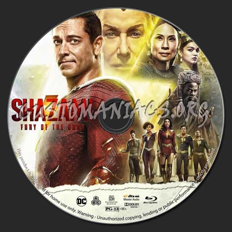 Shazam! Fury of the Gods blu-ray label