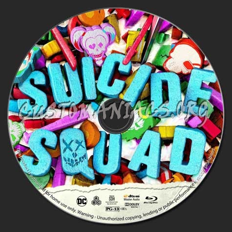 Suicide Squad blu-ray label