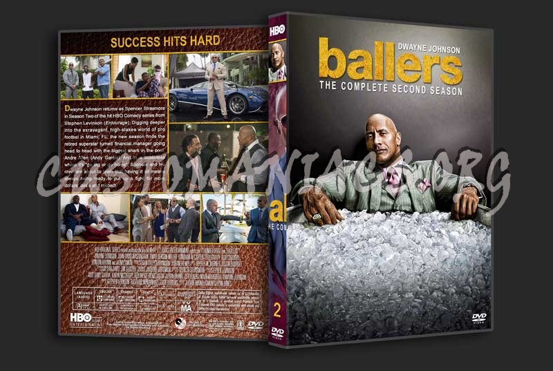 Ballers - The Complete Series (spanning spine) dvd cover