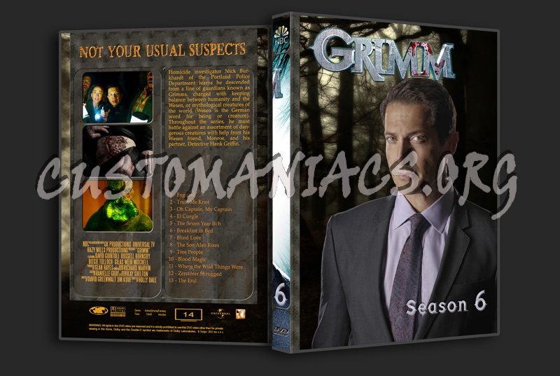 Grimm - Full Series (spanning spine) dvd cover