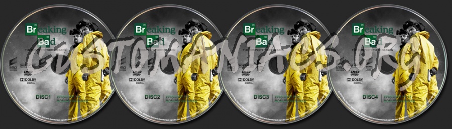 Breaking Bad Season 3 dvd label