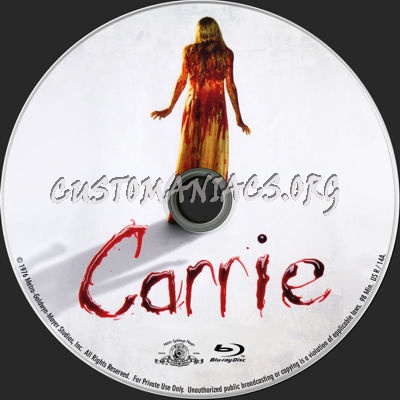 Carrie (1976) blu-ray label