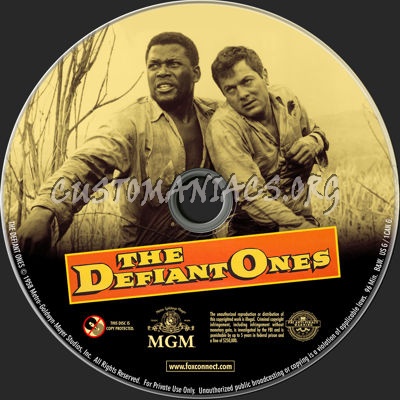 The Defiant Ones (1958) blu-ray label