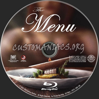 The Menu (2022) blu-ray label