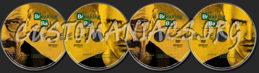 Breaking Bad Season 4 dvd label