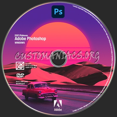 Adobe Photoshop 2023 v24.4.1.449 Win x64 dvd label