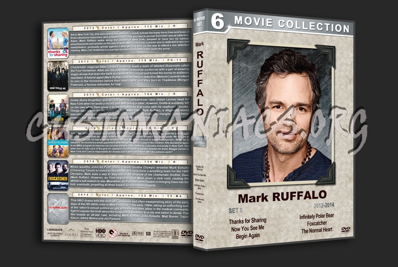 Mark Ruffalo Film Collection - Set 8 (2012-2014) dvd cover