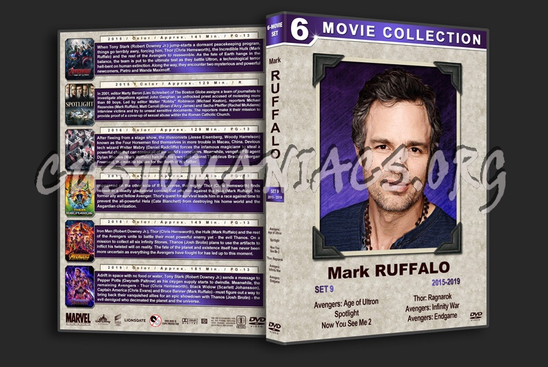 Mark Ruffalo Film Collection - Set 9 (2015-2019) dvd cover