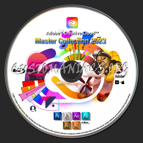 Adobe Creative Cloud 2023 Disc Label blu-ray label